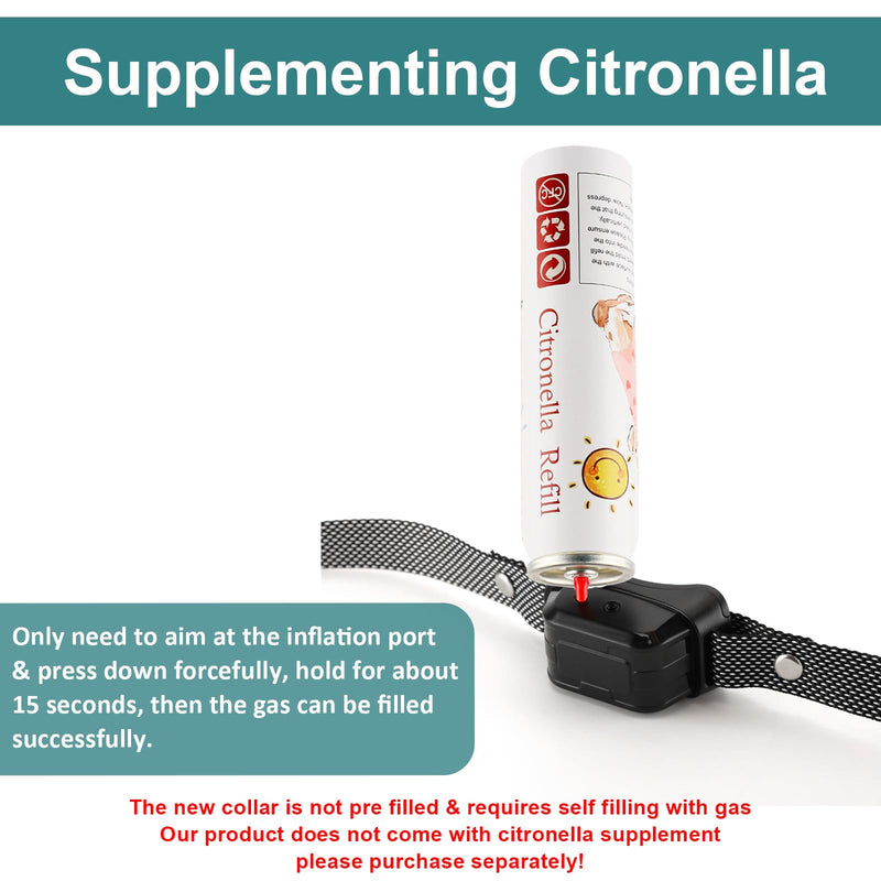 Citronella Bark Collar for Dogs, [No Spray Refill] Spray Dog Training Collar, Humane Citronella Dog Barking Collars, Safer Anti Barking Collar for L/M/S Dogs Black-21B - PawsPlanet Australia