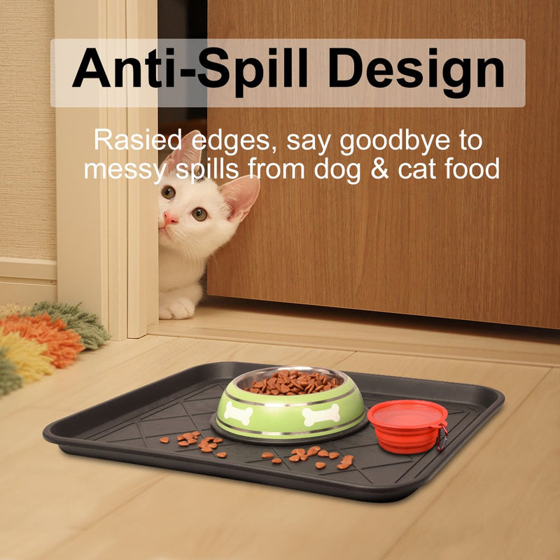 Multi-Purpose Boot Tray Mat,Dog Bowl Tray,Waterproof for Indoor and Outdoor Floor Protection 20"L x 15"W - PawsPlanet Australia