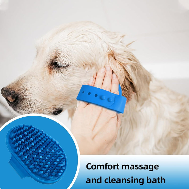 Dog Brush for Shedding,9 PCS in One Pet Slicker Hair Brush Kit with Pet Nail Clipper and File - Dog Cat Grooming Deshedding Undercoat Rake Brush Comb for All Small Large Dogs Cats Blue 9-Blue - PawsPlanet Australia