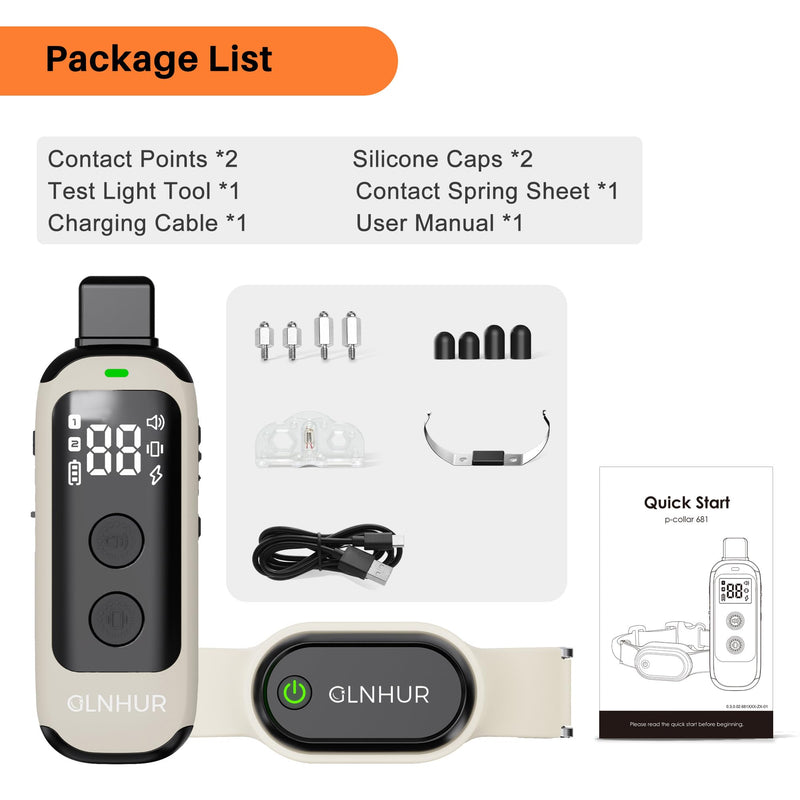 Shock Collar for Dogs - Waterproof Rechargeable Dog Electric Training Collar with Remote for Small Medium Large Dogs with Beep, Vibration, Safe Shock Modes (8-110 Lbs) - PawsPlanet Australia