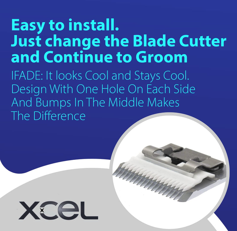 XCEL Ceramic Coarse Pet Replacement Cutter Blade Compatible with Fast-Feed, Andis, Oster A5, and Walh KM Series (4 Pack) 4 Pack - PawsPlanet Australia