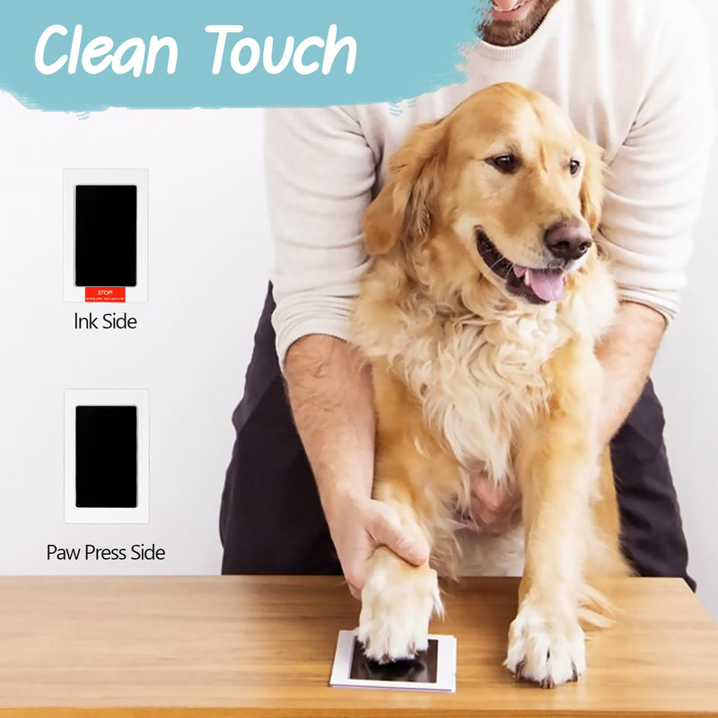 Paw Print Kit for Dogs Cats,Inkless Baby Hand and Footprint Kit, Dog Nose Print Kit,Clean Touch Ink Pad Kit,No Mess Newborn Baby Footprint Kit, Pet Paw Print Kit for Family Keepsake Medium (Pack of 4) Black - PawsPlanet Australia