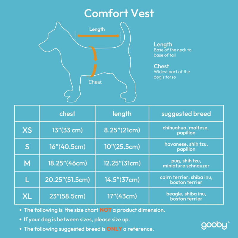 Gooby Comfort Jacket - Warm Water Resistant Zip Up Dog Jacket - Small and Medium Dogs X-Small (13") Turquoise