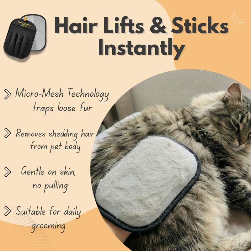 2 PCS Electrostatic Pet Hair Removal Glove for Laundry Best Dog Hair Remover Glove Magic Brush for Pet Fur Removal on Couch Use for Cat Grooming Supplies Dog Grooming Tool - PawsPlanet Australia