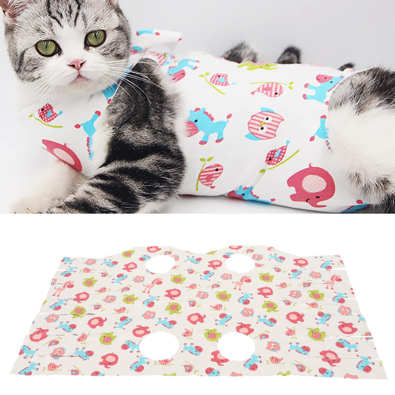 Acouto Recovery Suit for Cats after Surgery, Breathable, Prevents Licking of Wounds on the Cat's Belly for Cats, Kittens (S) S