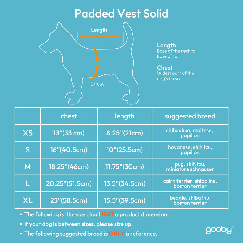 Gooby Padded Vest Dog Jacket - Solid Green, Small - Warm Zip Up Dog Vest Fleece Jacket with Dual D Ring Leash - Water Resistant Small Dog Sweater - Dog Clothes for Small Dogs and Medium Dogs Small Chest (16") Green Solid 1 - PawsPlanet Australia