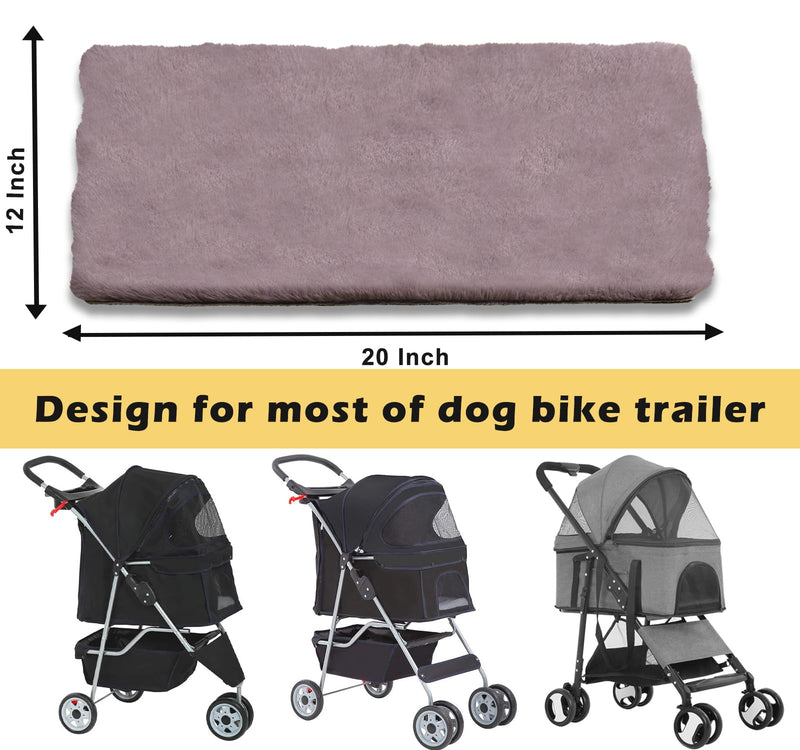 Pet Stroller Pad for Small Medium Dogs, Ultra Soft Cat Dog Stroller Mattress Mat 21"X12" Folding Removable Pet Carrier Strolling Cart Pad Cushion, Pink - PawsPlanet Australia