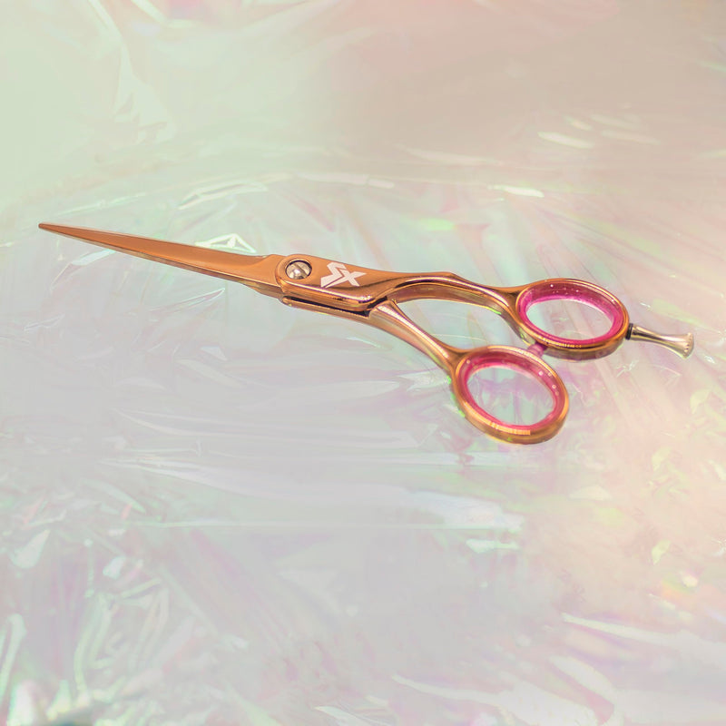 Cricket Shear Xpressions 5.75" Professional Hair Cutting Scissors - Barber Scissors, Japanese Stainless Steel, Comfort Silencer, Ideal for Stylists and Home Use, Hey Rosie - Rose Gold - PawsPlanet Australia