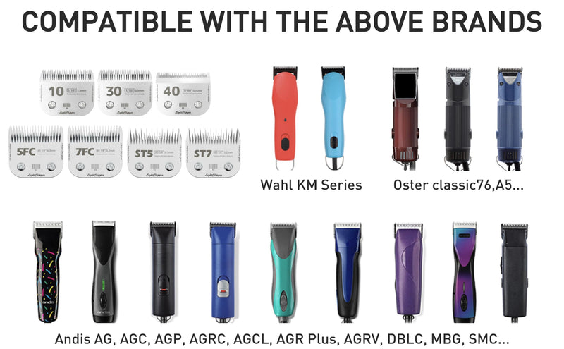 Detachable Ultra Edge Dog Clipper Blade - Constructed of Carbonized Steel, Resists Heat and Rust with Long-Lasting Sharp Edges - A5 Series (7FC, Fine Cut) 7FC: 1/8" (3.2MM) - PawsPlanet Australia