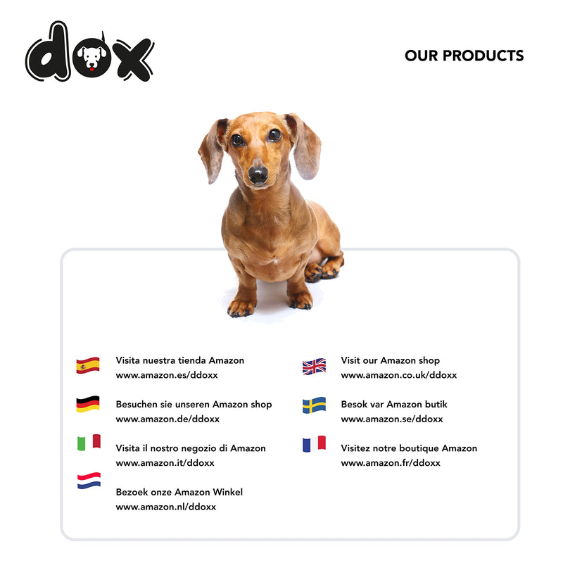 DDOXX Nylon Dog Collar - Strong and Adjustable Collars Dogs, Blueberry pet Dog Collar - Medium (Purple) M - 0.8 x 13.4-19.3 in Purple - PawsPlanet Australia