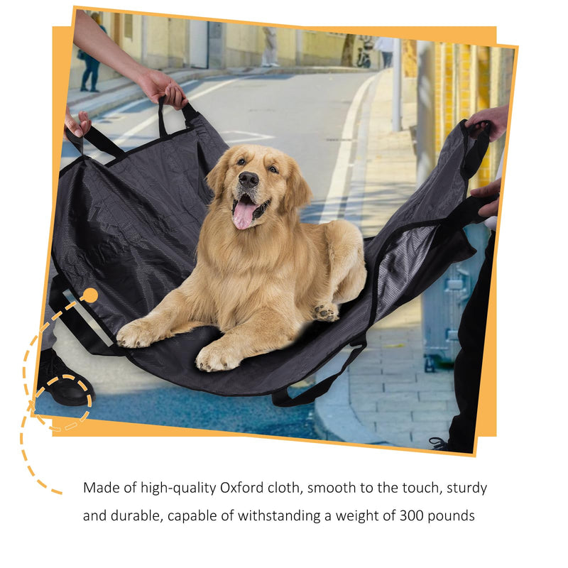 Dog Stretcher for Large Dogs, Dog Stretcher, Portable Stretcher, Emergency Animal Carrier Capable of Holding up to 300 pounds with 8 Handles(Gray) Gray 47"Lx29"W - PawsPlanet Australia