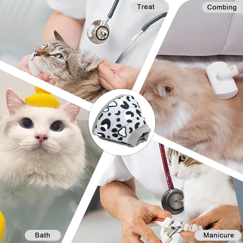 Cat Collar Soft, Soft and Adjustable Cat Collar, Pet Collar, Lightweight Dog Collar, Prevents Licking Wounds, Cat Collar (Grey, S)