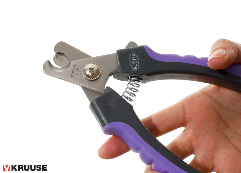 Kruuse BUSTER Professional Dog Nail Clipper – Large Size – Heavy-Duty Pet Nail Trimmer for Large Dogs and Cats – Stainless Steel Blades, Non-Slip Handle, Safety Guard – Vet-Recommended - PawsPlanet Australia