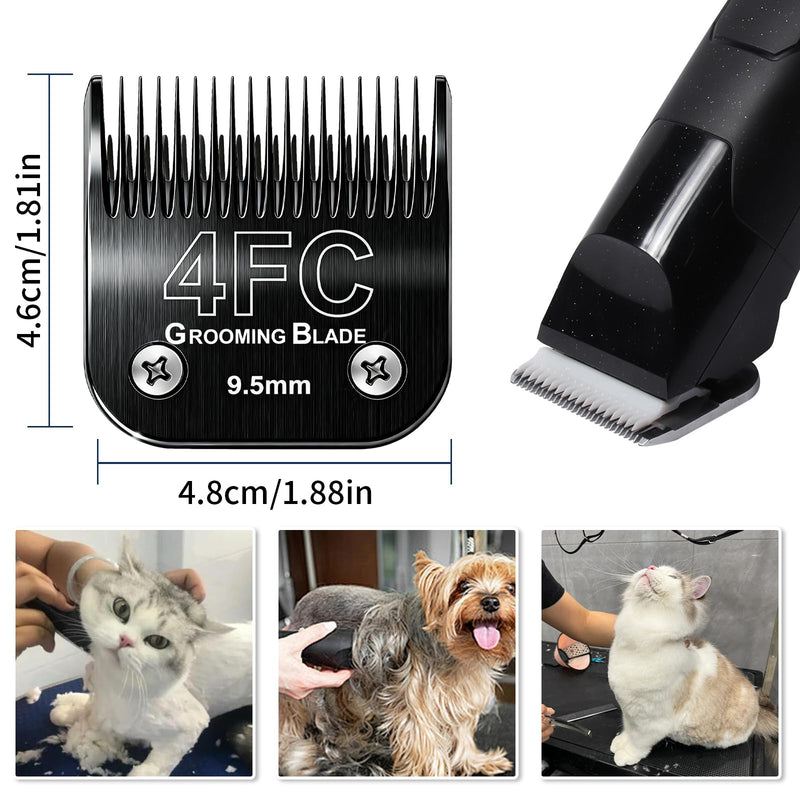 3 Pcs Size 7FC Detachable Dog Grooming Blades, Compatible with Andis, Oster A5, Wahl KM10 Series Clippers, Cut Length 3.2mm, Black (7FC 3.2mm, 3Pcs) 7FC 3.2mm, 3Pcs