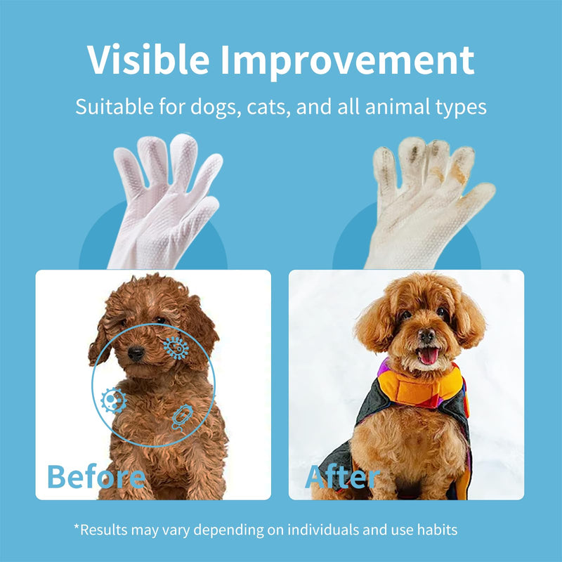 Hypoallergenic Pet Grooming Wipes for Dogs & Cats - Coconut Oil Cleaning & Deodorizing Bathing Wipes with Hydrating Formula for All Body Parts,Dog Cleaning Wipes Remove Odor (1 Pack) 1 PACK - PawsPlanet Australia