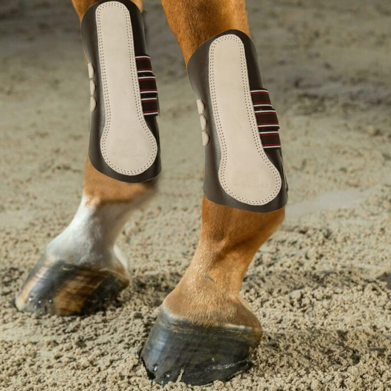 Horse Leather Splint Boots | Equine Front Classic Protection for Your Horse's Performance Meduim
