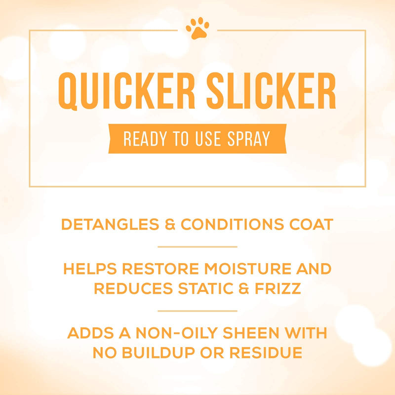 Paw Brothers Grooming Tool and Nature's Specialties Conditioning Spray Bundle - Poodle Comb, Extra Long Teeth, Wooden Handle - Quicker Slicker Detangling and Conditioning Spray, Ready to Use, 16 oz