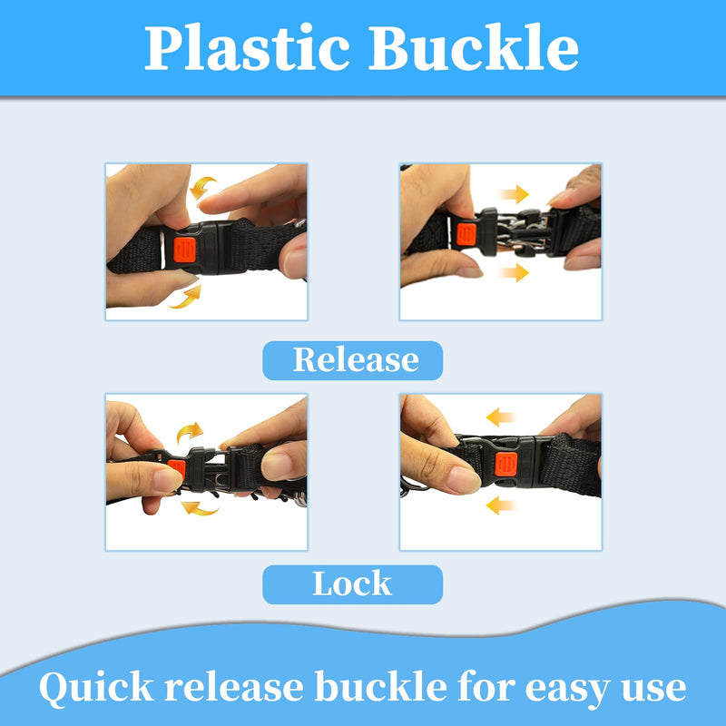 Dog Training Collar, Stainless Steel Collar with Quick Release Buckle, Adjustable Comfort Tip with Nylon Cover for Small Medium Large Dogs(Black,M(17-20”Neck,3mm)) M - PawsPlanet Australia