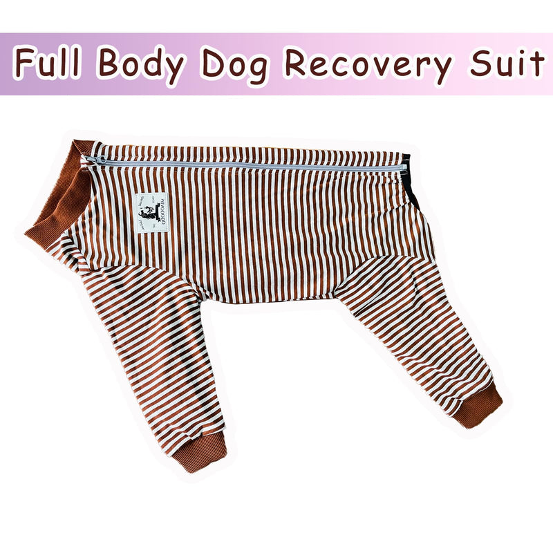 Dog Bodysuit Post Surgery Onesie with Zipper Full Body Pajamas Large Medium Dogs Shedding Suit Surgical Suit for Dogs Female/Male Dog Surgery Suit Recovery Suit After Spay XL Coffee