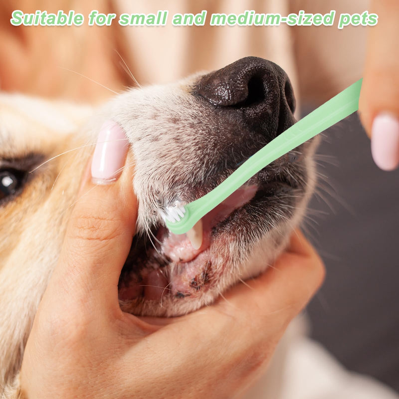 2 PCS Small Dog Toothbrush, Small Dog and Cat Toothbrush Kit, Mini Head Soft Deep Teeth Cleaning Brushes for Puppy Kitten Tiny Pets - PawsPlanet Australia