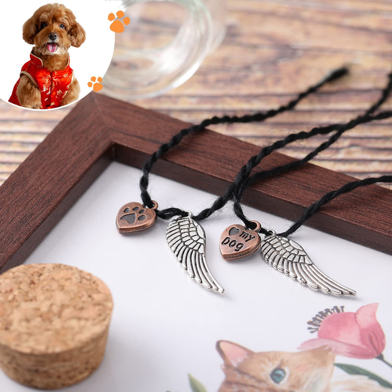 Eaasty 2 Sets Memorial Bottle for Pet Hair, Pet Fur Keepsake Fur Memorial, Clear Dog Cat Fur Keepsake, Pet Memorial Urn Glass Bottles with Cork Stopper (Dog) - PawsPlanet Australia
