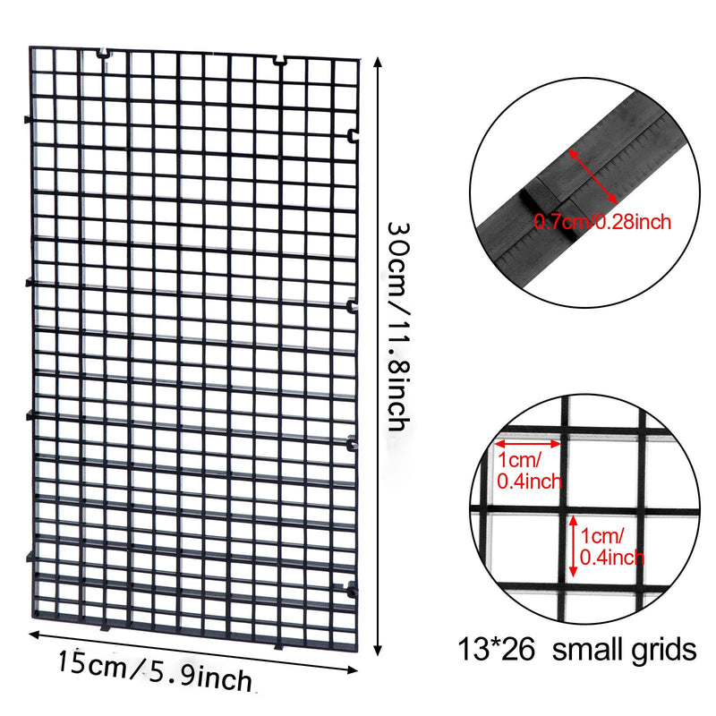 6 Pcs Grid Divider Tray Egg Crate 11.8inch Louvre Aquarium Fish Tank Bottom Isolation