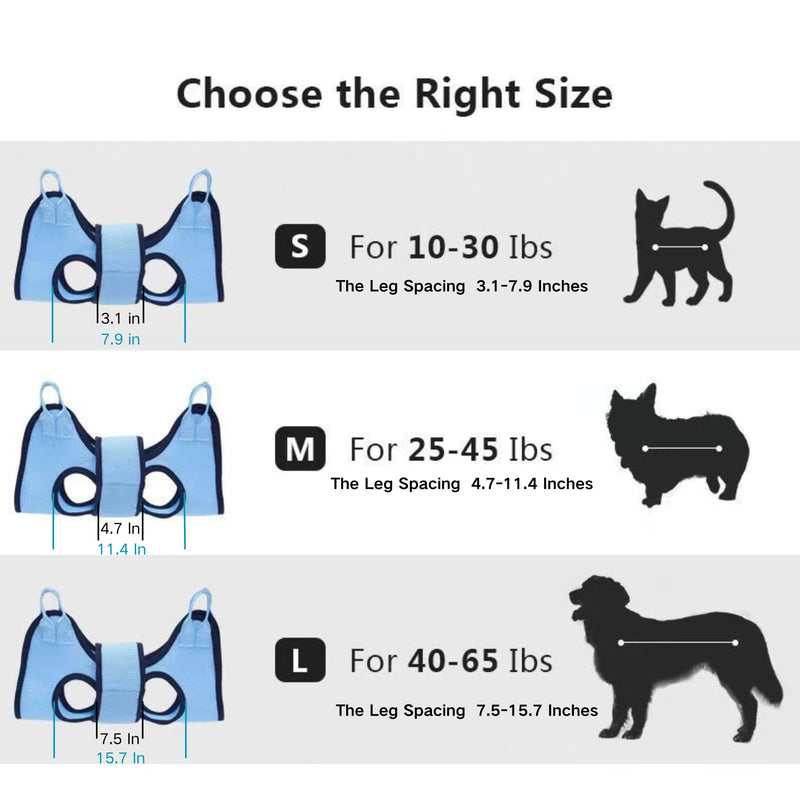 Dog Grooming Hammock, Helpful Hammock for Nail Trim, Restraint Sling for Nail Clipping, Grooming Hammock for Dog Pet to Nail Trimming (Light Blue, L) Light Blue - PawsPlanet Australia