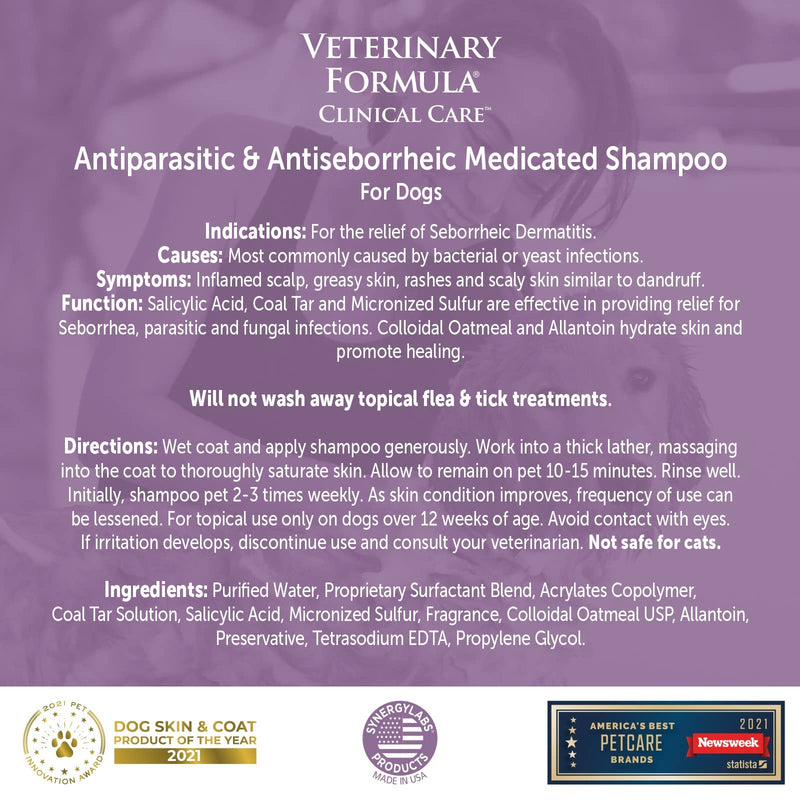 Veterinary Formula Clinical Care Antiparasitic & Antiseborrheic Medicated Dog Shampoo, 16 oz & Farnam Sulfodene Dog Wound Care Ointment, Relieves Pain & Prevents Infection for Dog Cuts, Scrapes - PawsPlanet Australia