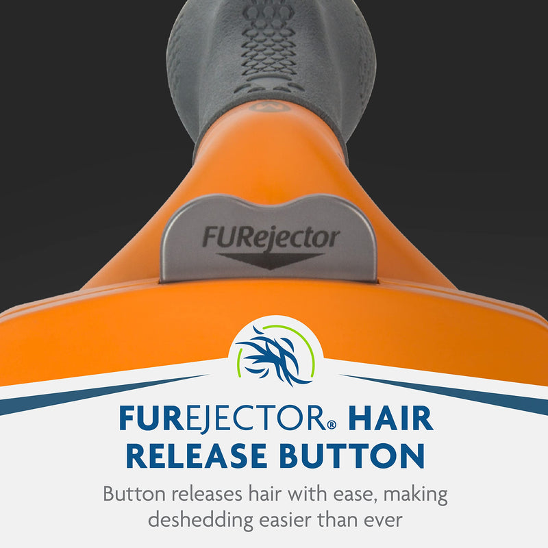FURminator Medium Dog Undercoat deShedding Tool, Long Hair, Reduces Loose Hair from Shedding long hair - new model - PawsPlanet Australia