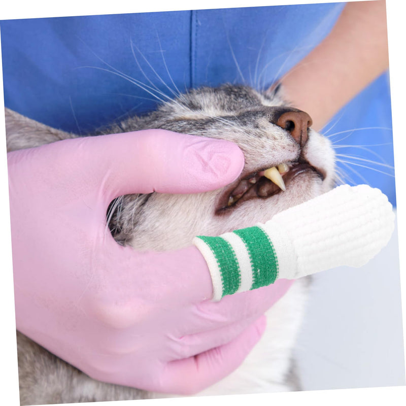 Abaodam Pack of 6 Dog Cat Finger Toothbrushes Nylon Soft Gentle Mouth Cleaning Pet Dental Care Finger Cover for Finger Sizes Against Bad Breath