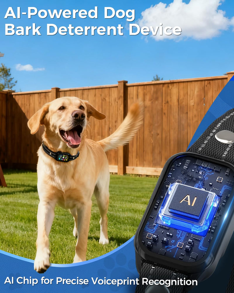 2-in-1 Dog Shock & Bark Collar with Remote – 4500FT Anti-Barking E Collars for Dog Training, IP67 Waterproof for Small Medium Large Breed (8-120Lbs) Black - PawsPlanet Australia