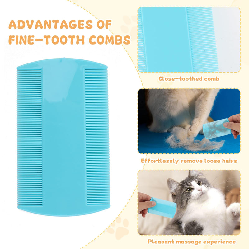 90 Pcs Double Side Tooth Pet Flea Comb Bulk for Cats Dogs Lice and Tick Comb for Small Cats Dogs Kitten Indoor(6 COLORS) - PawsPlanet Australia