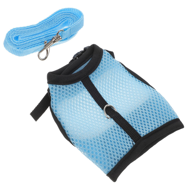 2 Sets Guinea Pig Clothes Pet Guinea Pig Harness Soft Mesh Rabbit Rat and Leash Harness Leash Vest Rat Clothes Hamster Vest Ropes Little Pet Accessories Net 25x10.5x1cmx2pcs Bluex2pcs - PawsPlanet Australia