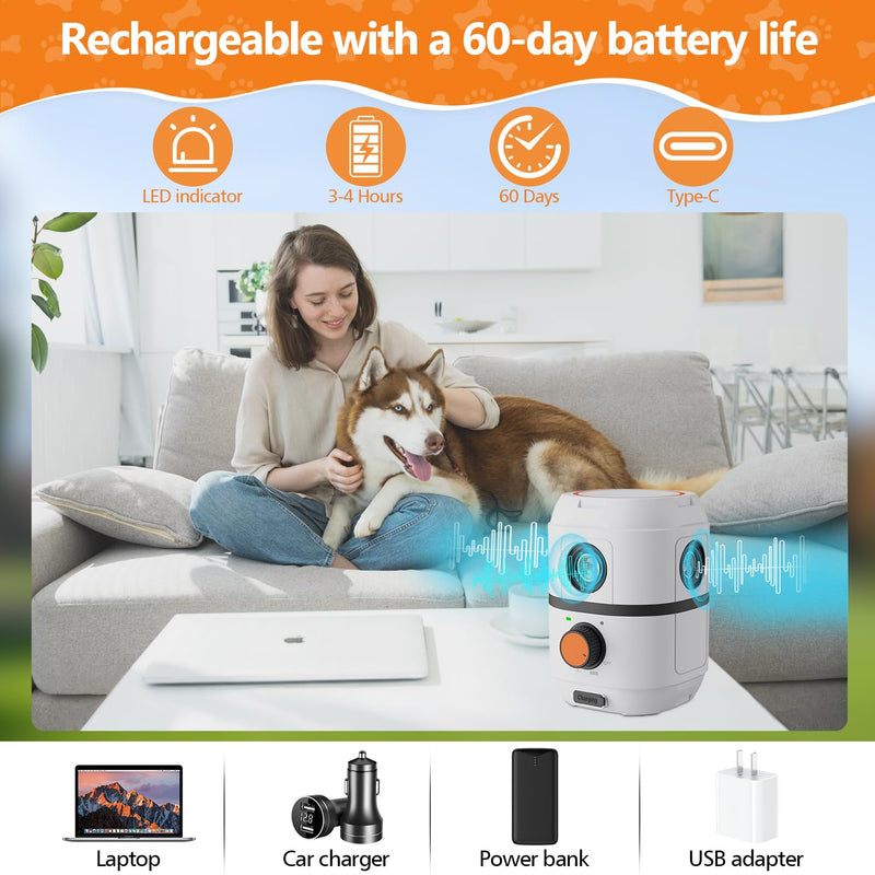 Anti-Barking Device, 3X Ultrasonic Dog Bark Deterrent for Dogs 50ft Long Range, 3 Modes, IPX5 Waterproof Barking Control Devices, Stopping Own or Neighbor's Dog Barking, Bark Box Indoor Outdoor - PawsPlanet Australia