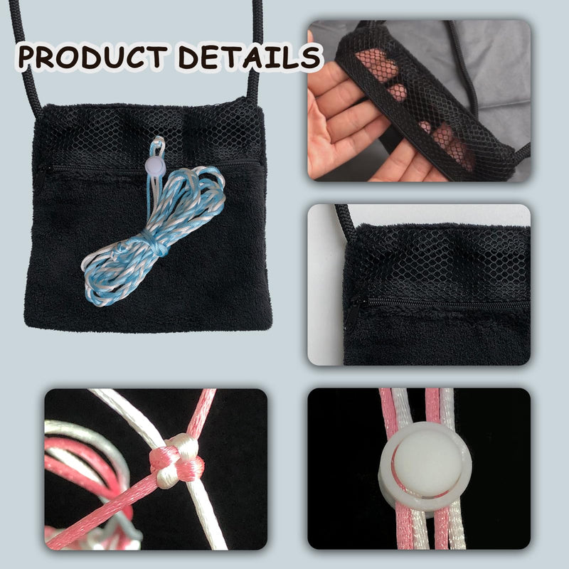 2 Pics Sugar Glider Pouch and 2 Pics Hamster Leash Small Animal Carry Pouch with Adjustable – Cozy & Portable Habitat for Small Pets (Hamsters, Rat, Marmosets, Squirrels) - PawsPlanet Australia
