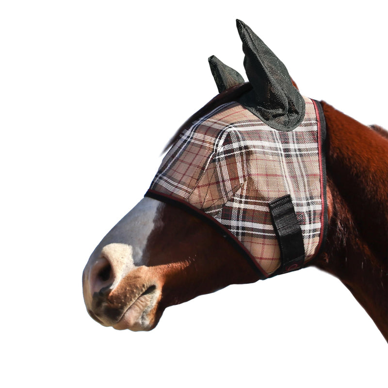 Kensington Signature Fly Mask w/Web Trim, Soft Mesh Ears & Forelock Opening Size: L-Average Color: 121 - Deluxe Black