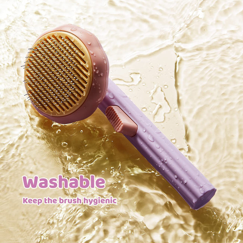 Self-Cleaning Pet Brush Grooming Comb for Cats Dogs Hair Shedding Tools for Tangled Hair Removing Cleaning Massage - PawsPlanet Australia