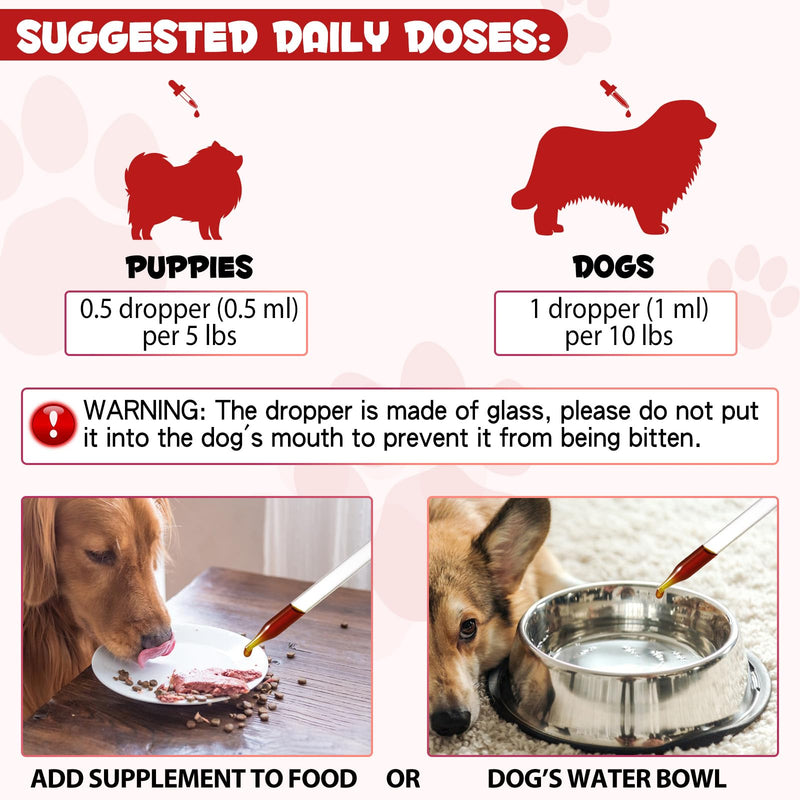 Iron Supplements for Dogs, Liquid Iron for Dogs with Folate and B12 Supports Anemia, Supplement for Anemia in Dogs, Promotes Blood Health 2 oz - PawsPlanet Australia