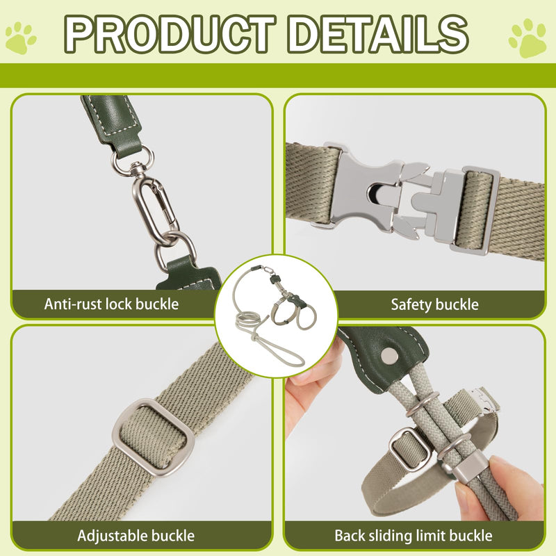 Cat Harness and Leash Set,Adjustable Escape-Proof for Walking Cats,Breathable Lightweight and Soft Harness for Small to Large Cats (Grey) Grey
