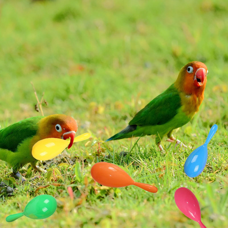 6 Pcs Parrot Rattle Shaker Musical Sound Toy Funny Bell Toys Mini Sand Hammer Bird Parrot Toys for Chicken Bird Parrot Parakeet Cockatiel Budgies Love Birds (Random Color)