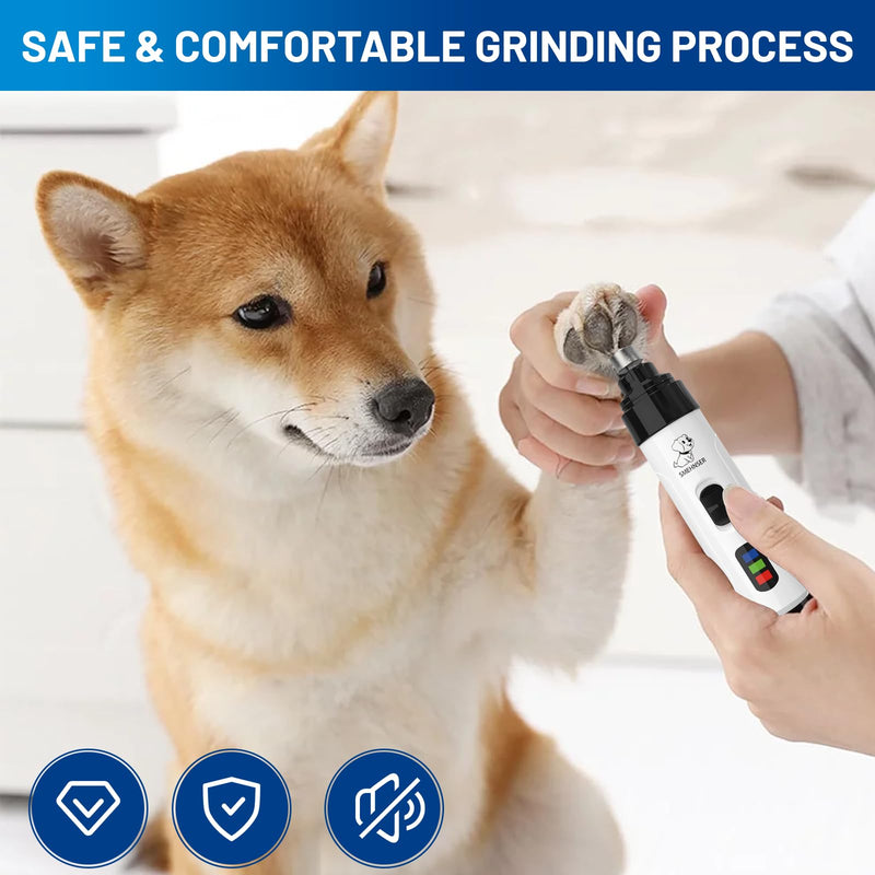 Pet Nail Grinder - Electric Dog Nails Claws Grinders, Silent Diamond Bit Puppy Nails Clippers File Trimmer for Small Medium Large Dog Cat - PawsPlanet Australia