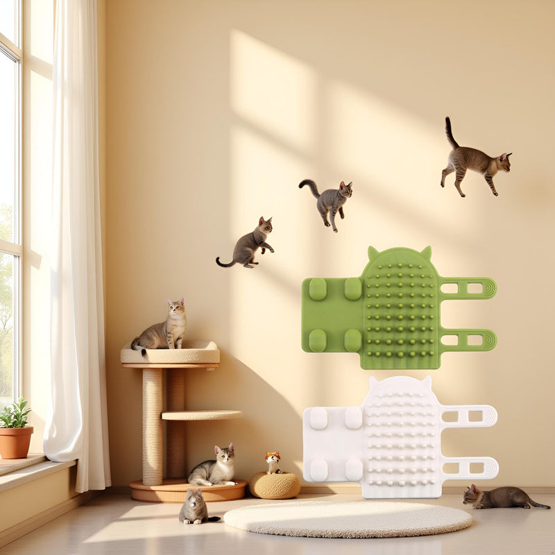 White Ionic Massage Comb Brush for Cats, Gently Massages and Soothes, Removes Loose Hair, All Hair Types, Unisex Adult, Cat Owners, Pet Groomers - PawsPlanet Australia