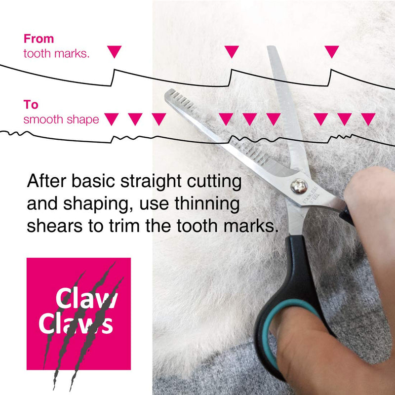 7 inch Thinning Scissors with 26-Teeth Stainless Steel Blades and Wave Style Handle for for Home Hair Cutting Shears 7-Inch, Thinning - PawsPlanet Australia