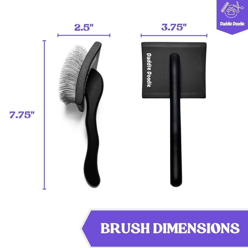 Dog Slicker Brush - Dog Grooming Brush Especially Designed for All Poodles and Doodle Mixes – Fluff, Style, Detangle, and Demat – Ergonomic Handle Design – Soft and Angled Brush Pins - PawsPlanet Australia