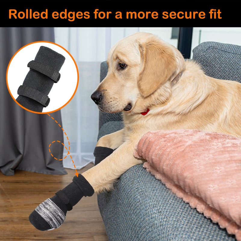 Anti Slip Paw Protectors Dog Socks,Non-Slip Dog Socks with Adjustable Straps,Traction Control for Indoor on Hardwood Floor Wear,Pet Paw Protector for Small Medium Large Dogs (A, S) A - PawsPlanet Australia