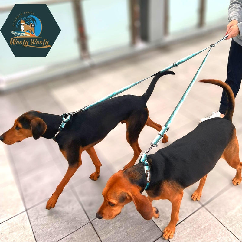 6in1 Multifunctional Dog Leash, Hands Free Dog Leash, Adjustable Length 6'7", Forest Print, (S/M)-Width 3/4", for Small and Medium Dog - PawsPlanet Australia