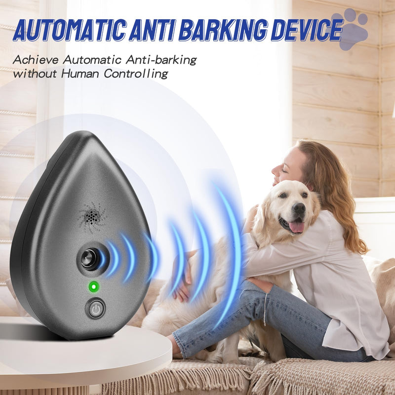 Anti Barking Device for Dogs, Ultrasonic Dog Bark Deterrent Devices, Rechargeable Bark Box,3 Modes Dog Barking Deterrent Devices Indoor & Outdoor, Dog Barking Stopper Long Range up to 75ft(Gray) Gray Anti Barking Device