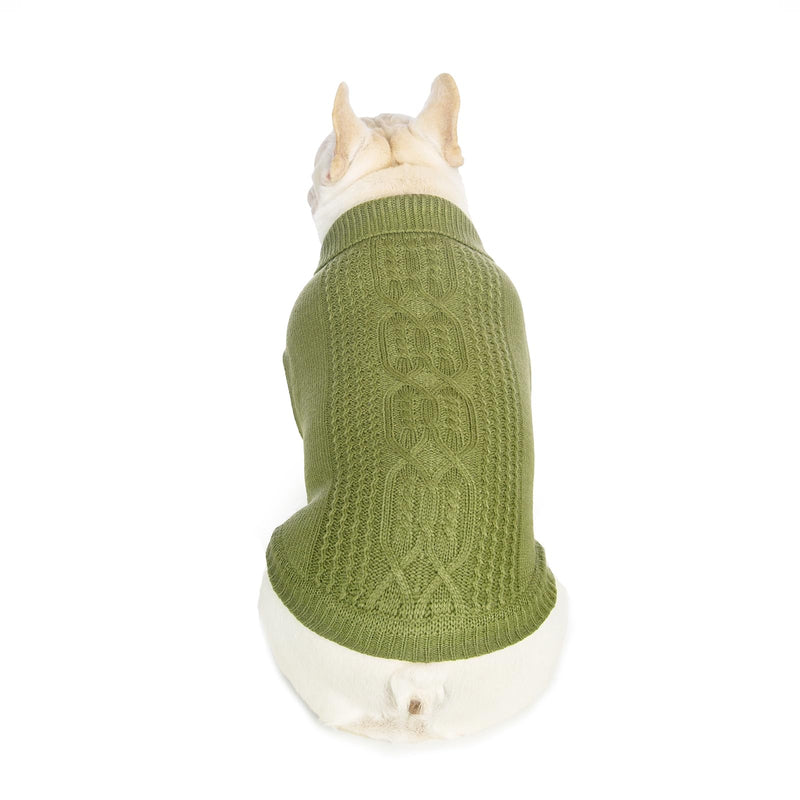 Cat Sweater Keep Your Pets Cozy, 16 Color Turtleneck Knitted Sleeveless Dog Sweater, Winter Outfits for Cats & Small Dogs During Cold Seasons(Olive Green, X-Large) Olive Green - PawsPlanet Australia
