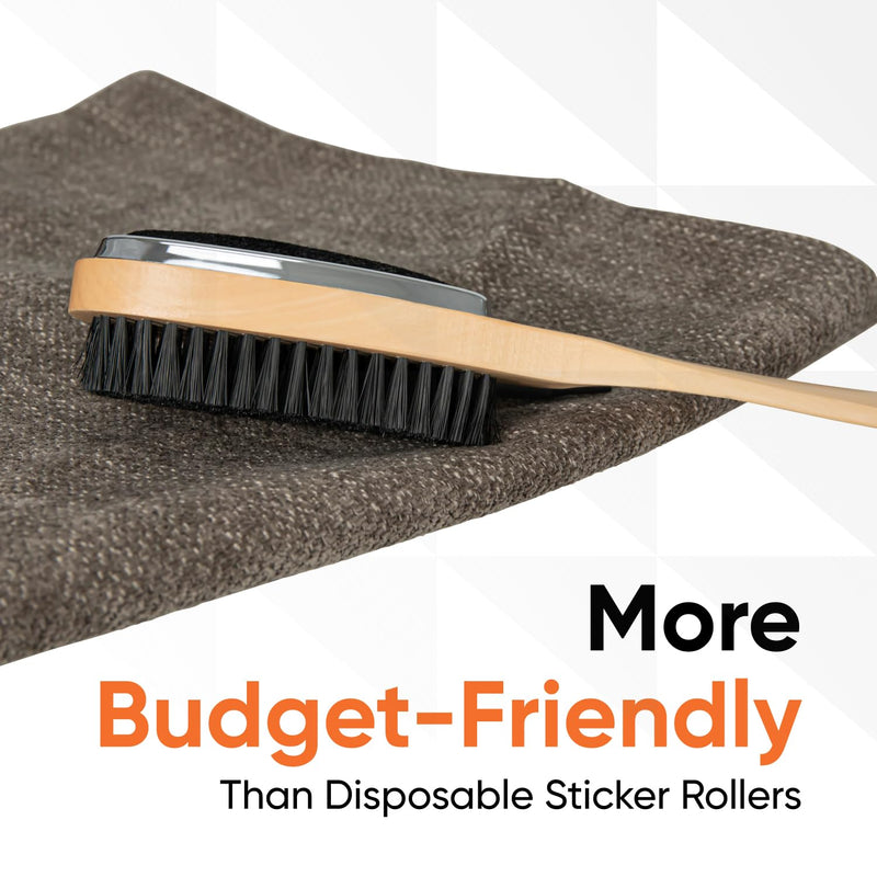Superio Clothes Brush Garment Brush Pet Hair Remover 3 in 1 Lint Brush, Clothing Brush, and Shoe Horn for Suit, Wool Coat, Sweaters, Shoes, Double Sided Portable Depiller with Wood Handle (3) -Superio 3 Pack - PawsPlanet Australia