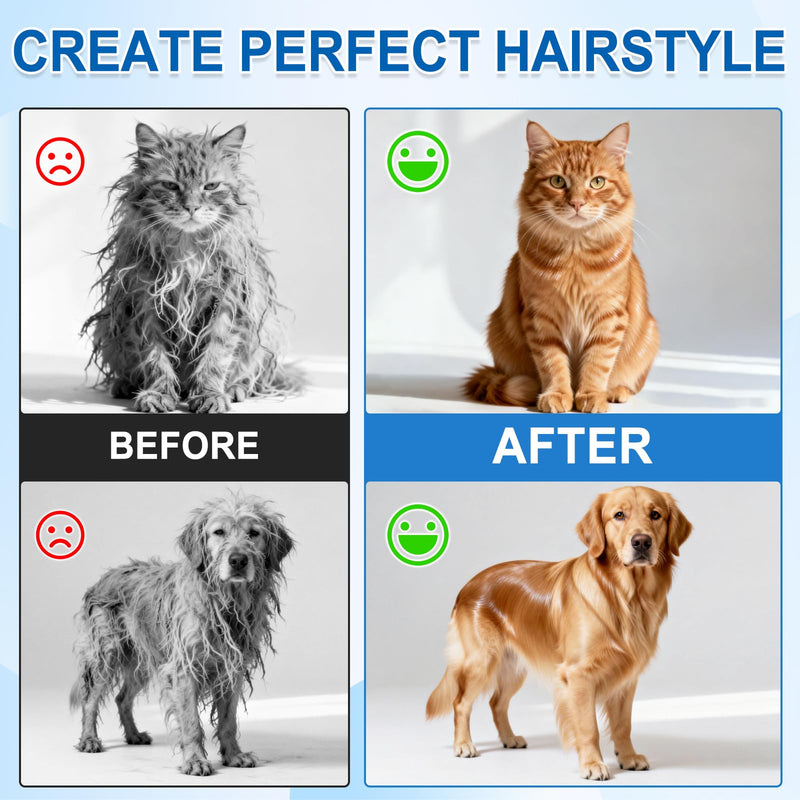 5 Piece Dog Grooming Scissors Set Professional Stainless Steel Pet Hair Trimming Scissors with Safety Round Tips for Dogs Cats Home Use - PawsPlanet Australia